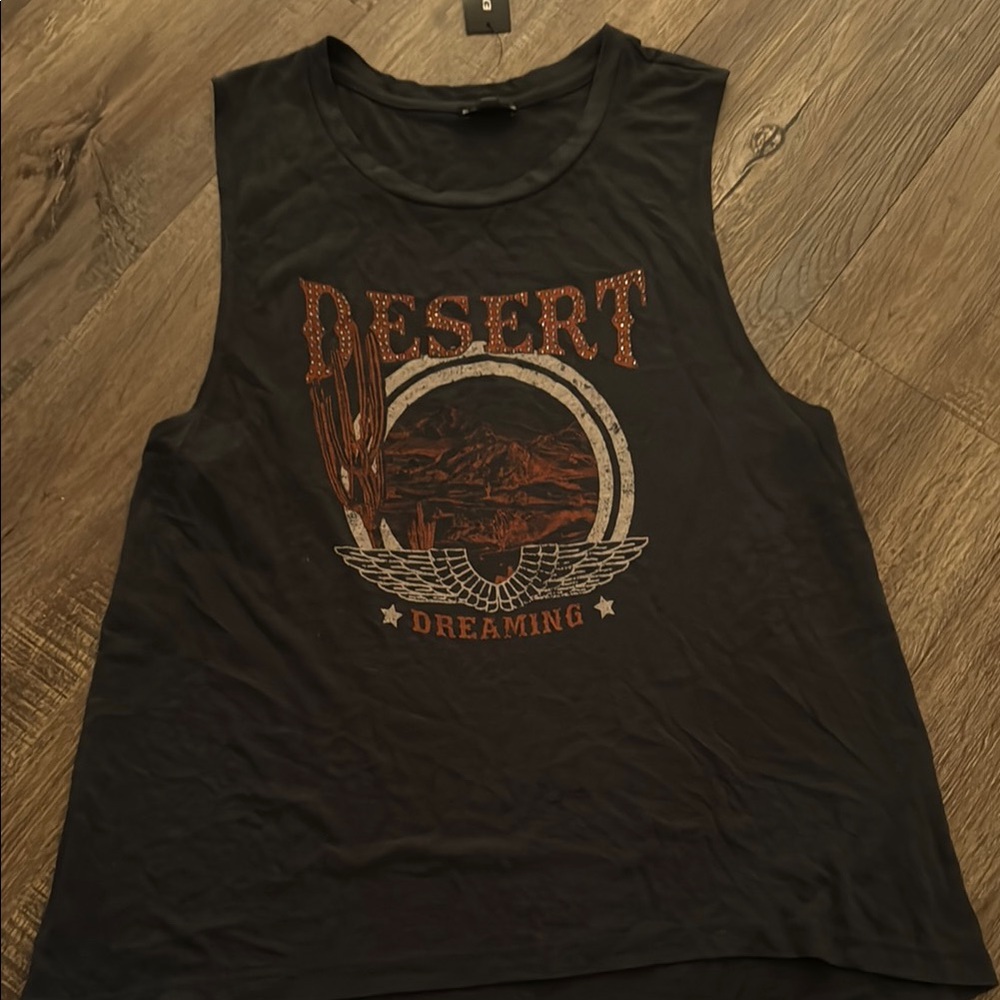 Express Black Graphic Tank Top